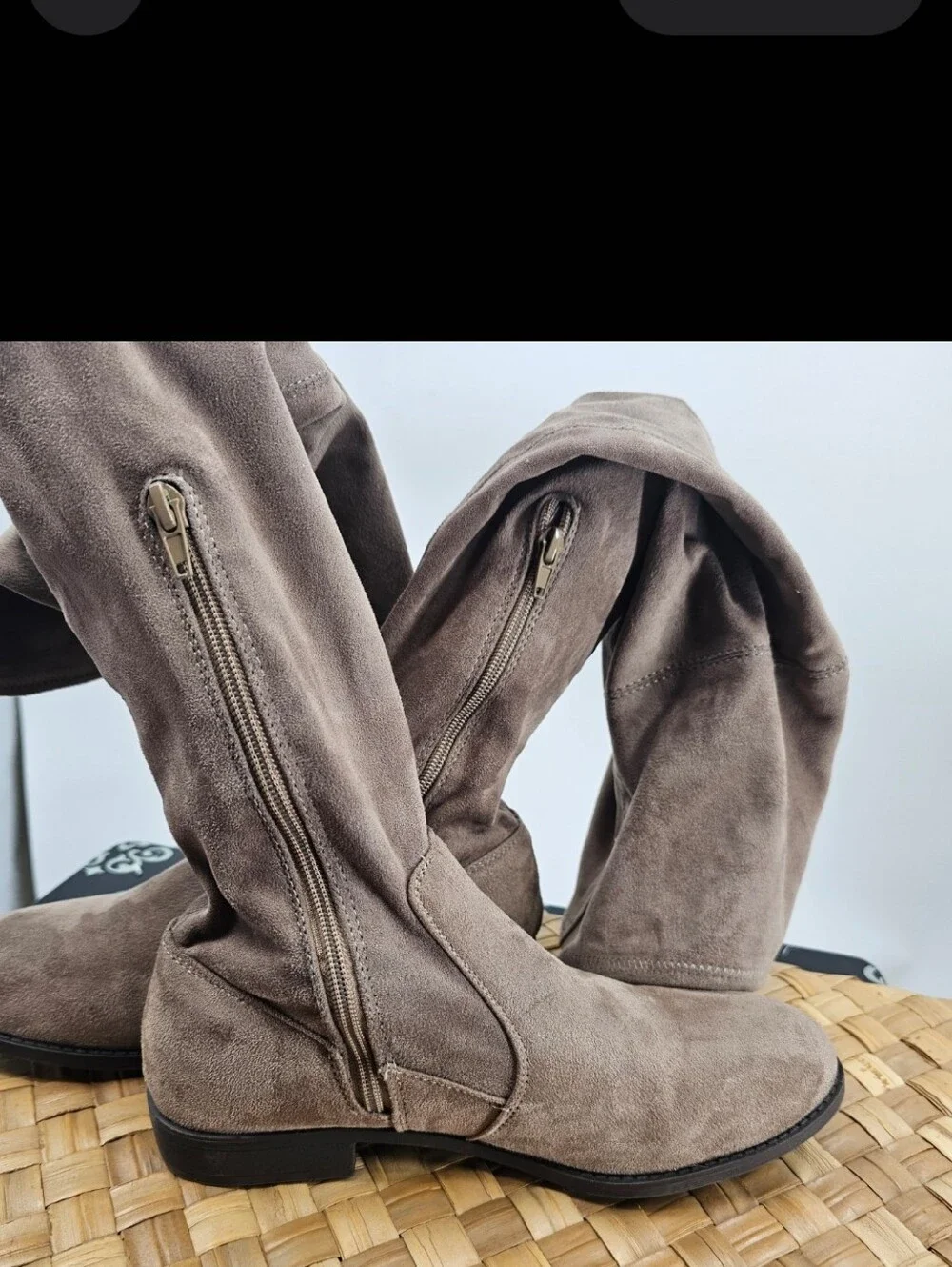 Chinese Laundry Taupe Over-the-Knee Suede Boots Size 9
